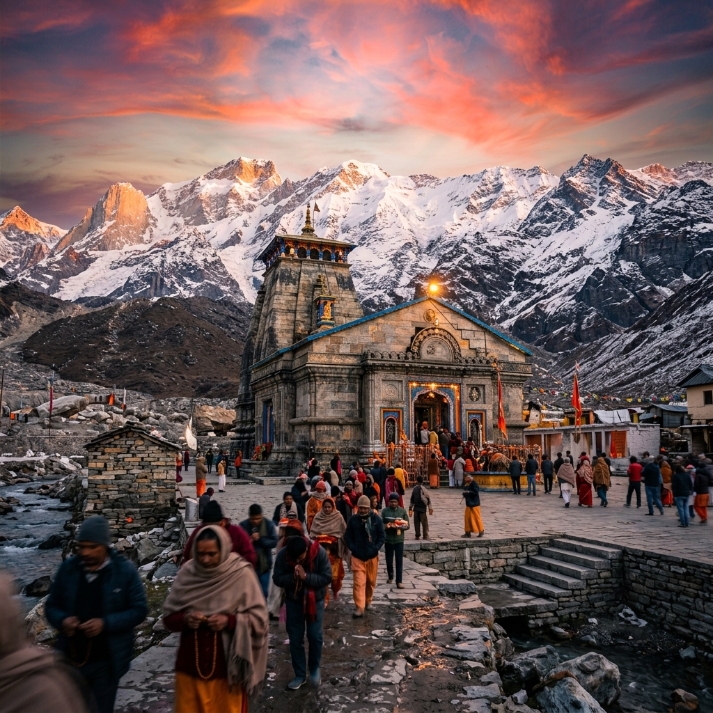 Kedarnath Temple in Himalayas